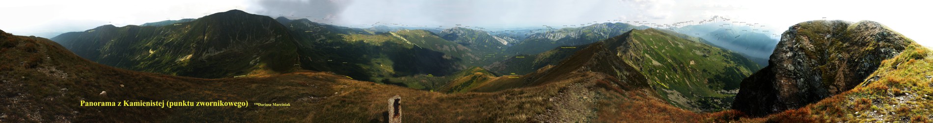 panorama z Kamienistej